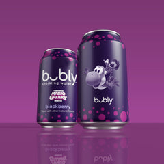bubly Sparkling Water, The Super Mario Galaxy Movie Strawberry, Zero Sugar & Zero Calories, 12 Fl Oz Cans (Pack of 8), Packaging May Vary