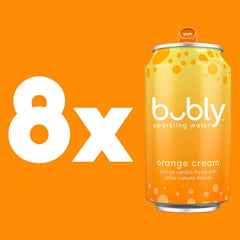 bubly Sparkling Water, Mango, Zero Sugar & Zero Calories, 12 Fl Oz Cans (Pack of 8)