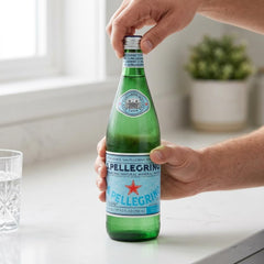 San Pellegrino Sparkling Natural Mineral Water – 750 mL (25.30 fl oz) Glass Bottles – 6 Pack – Premium Italian Carbonated Mineral Water