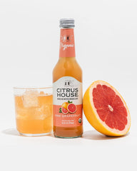 Citrus House Organic Sparkling Juice, Pink Grapefruit, Modern Italian Soda, No Added Sugar, No Preservatives, 9.3 Fl Oz Glass Bottle (Pack of 12)