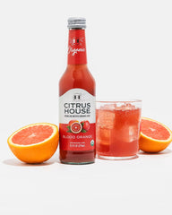 Citrus House Organic Sparkling Juice, Pink Grapefruit, Modern Italian Soda, No Added Sugar, No Preservatives, 9.3 Fl Oz Glass Bottle (Pack of 12)