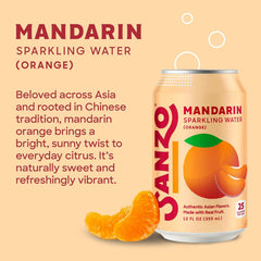 Sanzo Flavored Sparkling Water Variety Pack - Yuzu Lemon, Calamansi Lime, Pomelo Grapefruit, Mango, Lychee, Mandarin Orange - Asian Drinks Carbonated Flavored Water, Fizzy Seltzer - 12oz, 12 Pack