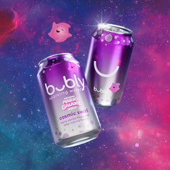 bubly Sparkling Water, The Super Mario Galaxy Movie Strawberry, Zero Sugar & Zero Calories, 12 Fl Oz Cans (Pack of 8), Packaging May Vary