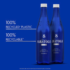 Saratoga Spring Water, 24 Pack, 16 Fl Oz | Still Water | Recycled PET Plastic | Bottled