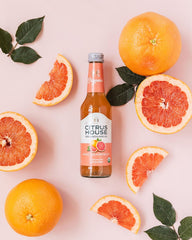 Citrus House Organic Sparkling Juice, Pink Grapefruit, Modern Italian Soda, No Added Sugar, No Preservatives, 9.3 Fl Oz Glass Bottle (Pack of 12)