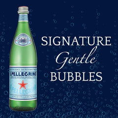 San Pellegrino Sparkling Natural Mineral Water – 750 mL (25.30 fl oz) Glass Bottles – 6 Pack – Premium Italian Carbonated Mineral Water