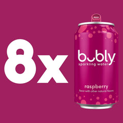 bubly Sparkling Water, The Super Mario Galaxy Movie Strawberry, Zero Sugar & Zero Calories, 12 Fl Oz Cans (Pack of 8), Packaging May Vary