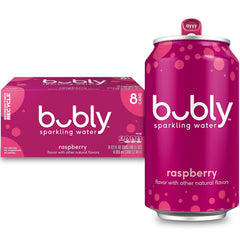 bubly Sparkling Water, The Super Mario Galaxy Movie Strawberry, Zero Sugar & Zero Calories, 12 Fl Oz Cans (Pack of 8), Packaging May Vary