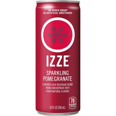 IZZE Sparkling Juice Beverage Blend,Sunset Variety Pack,Clementine,Peach,Cherry Lime,Pomegranate,No Sugar Added,8.4 Fl Oz,(Pack of 48)