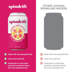 Spindrift Sparkling Water, Berry Belli-no Flavored, Made with Real Squeezed Fruit, 12 Fl Oz Cans, Pack of 24 (Only 13 Calories per Can)