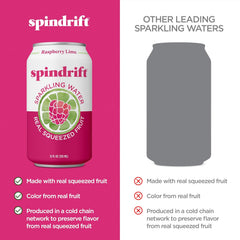 Spindrift Sparkling Water, Berry Belli-no Flavored, Made with Real Squeezed Fruit, 12 Fl Oz Cans, Pack of 24 (Only 13 Calories per Can)