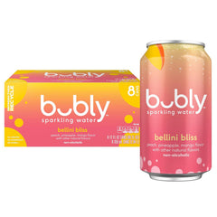 bubly Sparkling Water, Mango, Zero Sugar & Zero Calories, 12 Fl Oz Cans (Pack of 8)