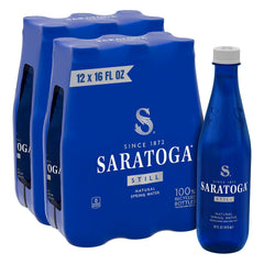 Saratoga Spring Water, 24 Pack, 16 Fl Oz | Still Water | Recycled PET Plastic | Bottled
