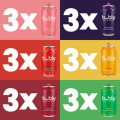 bubly Sparkling Water, Tropical Thrill 3 Flavor Variety Pack (Lime, Grapefruit, Mango), Zero Sugar & Zero Calories, Seltzer Water, 12 Fl Oz Cans (Pack of 18)
