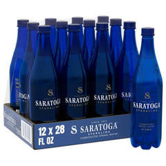 Saratoga Spring Water, 24 Pack, 16 Fl Oz | Still Water | Recycled PET Plastic | Bottled