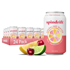 Spindrift Sparkling Water, Berry Belli-no Flavored, Made with Real Squeezed Fruit, 12 Fl Oz Cans, Pack of 24 (Only 13 Calories per Can)