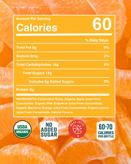 Citrus House Organic Sparkling Juice, Pink Grapefruit, Modern Italian Soda, No Added Sugar, No Preservatives, 9.3 Fl Oz Glass Bottle (Pack of 12)