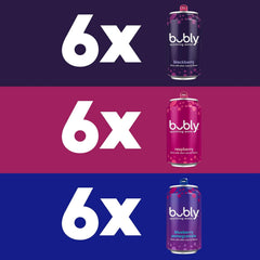 bubly Sparkling Water, Tropical Thrill 3 Flavor Variety Pack (Lime, Grapefruit, Mango), Zero Sugar & Zero Calories, Seltzer Water, 12 Fl Oz Cans (Pack of 18)