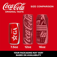 Coca-Cola Soda Soft Drink Fridge Pack Mini Cans, 7.5 fl oz, 10 Pack