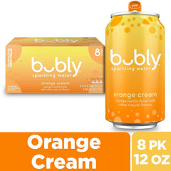 bubly Sparkling Water, Mango, Zero Sugar & Zero Calories, 12 Fl Oz Cans (Pack of 8)