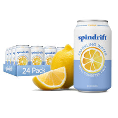 Spindrift Sparkling Water, Berry Belli-no Flavored, Made with Real Squeezed Fruit, 12 Fl Oz Cans, Pack of 24 (Only 13 Calories per Can)