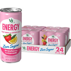 V8 Energy Pomegranate Blueberry Energy Drink, 8 fl oz Can (24 Pack)