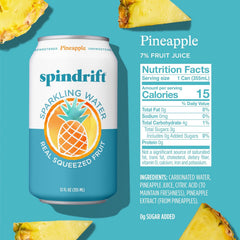 Spindrift Sparkling Water, Berry Belli-no Flavored, Made with Real Squeezed Fruit, 12 Fl Oz Cans, Pack of 24 (Only 13 Calories per Can)