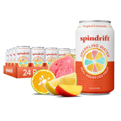 Spindrift Sparkling Water, Berry Belli-no Flavored, Made with Real Squeezed Fruit, 12 Fl Oz Cans, Pack of 24 (Only 13 Calories per Can)