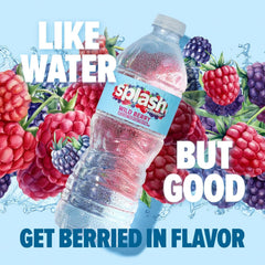 Splash Blast Water, Wild Berry, 16.9 Fl Oz | 30 Pack | Plastic Bottle