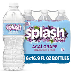 Splash Blast Water, Wild Berry, 16.9 Fl Oz | 30 Pack | Plastic Bottle