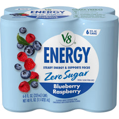 V8 Energy Pomegranate Blueberry Energy Drink, 8 fl oz Can (24 Pack)