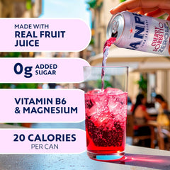 Sanpellegrino Soda Italiana Cherry Sorbetto Italian Sparkling Drink, 0g Added Sugar, Real Fruit Juice, Italian Soda Sparkling Beverage, 24-Pack