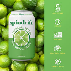 Spindrift Sparkling Water, Berry Belli-no Flavored, Made with Real Squeezed Fruit, 12 Fl Oz Cans, Pack of 24 (Only 13 Calories per Can)