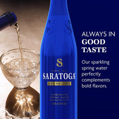 Saratoga Spring Water, 24 Pack, 16 Fl Oz | Still Water | Recycled PET Plastic | Bottled