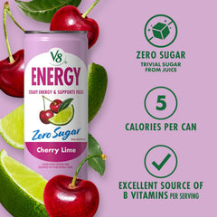 V8 Energy Pomegranate Blueberry Energy Drink, 8 fl oz Can (24 Pack)