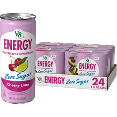 V8 Energy Pomegranate Blueberry Energy Drink, 8 fl oz Can (24 Pack)
