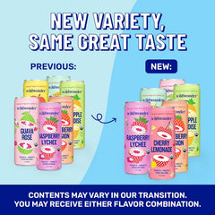 wildwonder Sparkling Probiotic Drink 12pk, For Gut Health & Immune Support, Tropical Vibes Variety, 5g Prebiotic Fiber, Live Probiotics, Organic, Vegan, Low Sugar, 12Pack, 12oz Can, Seen on Shark Tank