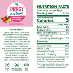 V8 Energy Pomegranate Blueberry Energy Drink, 8 fl oz Can (24 Pack)