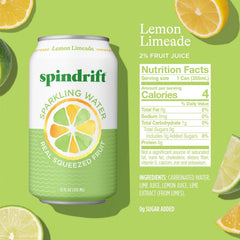 Spindrift Sparkling Water, Berry Belli-no Flavored, Made with Real Squeezed Fruit, 12 Fl Oz Cans, Pack of 24 (Only 13 Calories per Can)