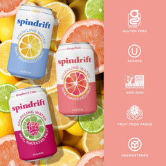 Spindrift Lemonade 3 Flavor Variety 20 Pack,12 Fl Oz (Pack of 20)