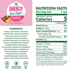 V8 Energy Pomegranate Blueberry Energy Drink, 8 fl oz Can (24 Pack)