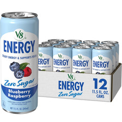 V8 Energy Pomegranate Blueberry Energy Drink, 8 fl oz Can (24 Pack)