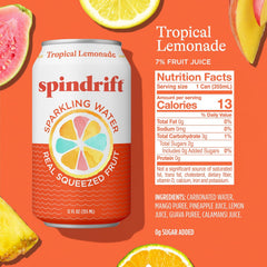 Spindrift Sparkling Water, Berry Belli-no Flavored, Made with Real Squeezed Fruit, 12 Fl Oz Cans, Pack of 24 (Only 13 Calories per Can)