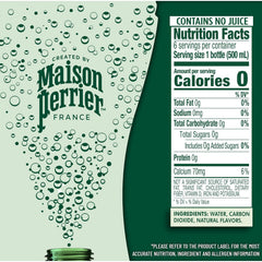 Maison Perrier Lime Flavored Sparkling Water, 16.9 FL OZ Plastic Water Bottle (6 Count)
