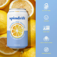Spindrift Sparkling Water, Berry Belli-no Flavored, Made with Real Squeezed Fruit, 12 Fl Oz Cans, Pack of 24 (Only 13 Calories per Can)