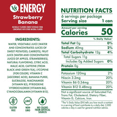 V8 Energy Pomegranate Blueberry Energy Drink, 8 fl oz Can (24 Pack)