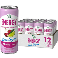 V8 Energy Pomegranate Blueberry Energy Drink, 8 fl oz Can (24 Pack)