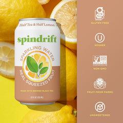 Spindrift Sparkling Water, Berry Belli-no Flavored, Made with Real Squeezed Fruit, 12 Fl Oz Cans, Pack of 24 (Only 13 Calories per Can)