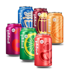 Poppi Sparkling Prebiotic Soda Beverage with Apple Cider Vinegar, Seltzer Water and Fruit Juice, Short List Variety Pack, 12 Fl Oz, Pack of 12, Packaging May Vary