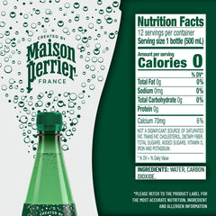 Maison Perrier Lime Flavored Sparkling Water, 16.9 FL OZ Plastic Water Bottle (6 Count)